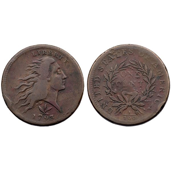 1793 S-8 R-3 Wreath Cent VG10