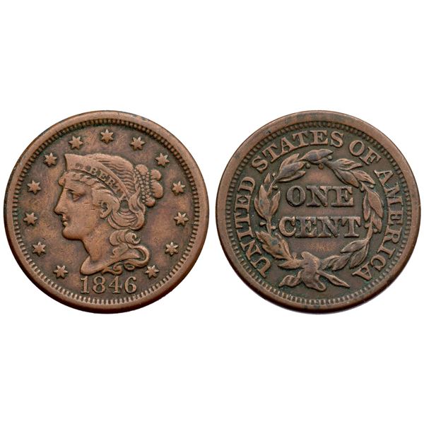 1846 N-23 R-5 Tall Date Repunched 1 F12