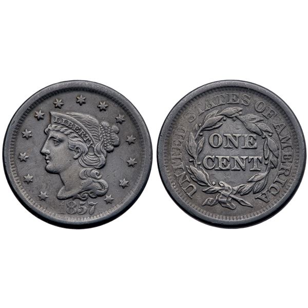 1857 N-1 R-1 Large Date F12