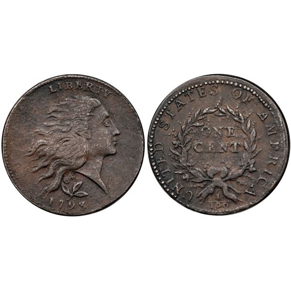 1793 S-6 Wreath Cent Electrotype COPY F12