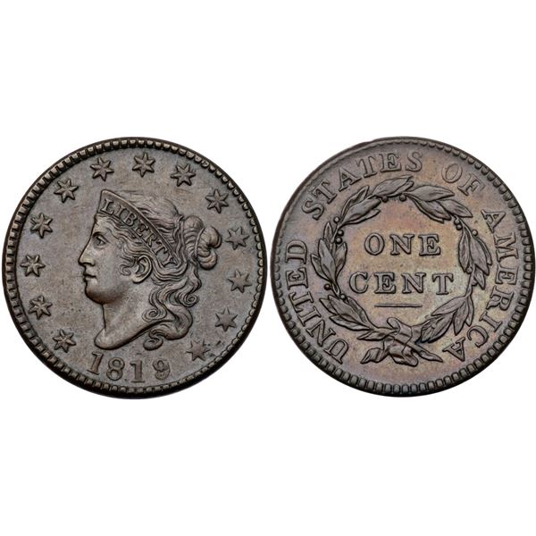 1819/8 N-1 R1 Overdate 9 over 8 EF45