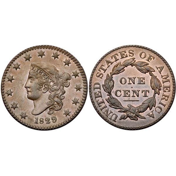 1829 N-6 R1 Large Letters AU50