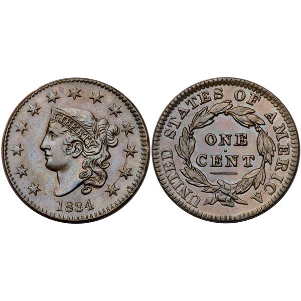 1834 N-2 R1 Small 8, Large Stars EF45