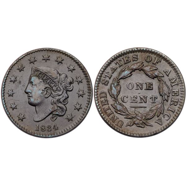 1834 N-2 R1 Small 8, Large Stars VF20