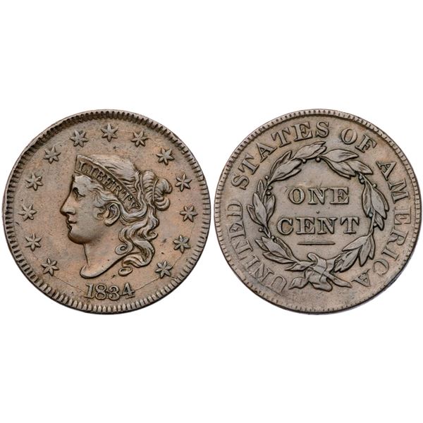 1834 N-6 R3 Large 8, Stars, & Letters VF30