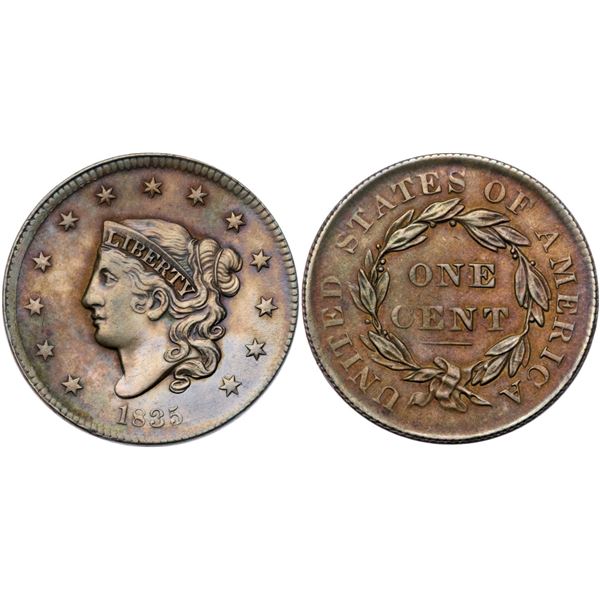 1835 N-6 R1 Small 8 & Stars EF45+