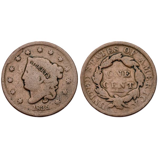 1835 N-13 R4 Small 8 & Stars G5