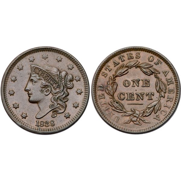 1838 N-1 R1 Repunched 1 EF45+