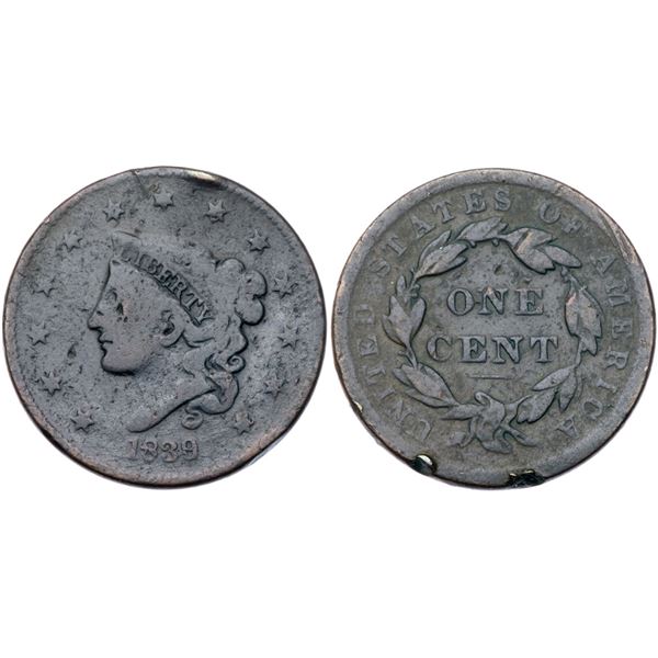 1839/6 N-1 R3+ Overdate 9 over 6 AG3