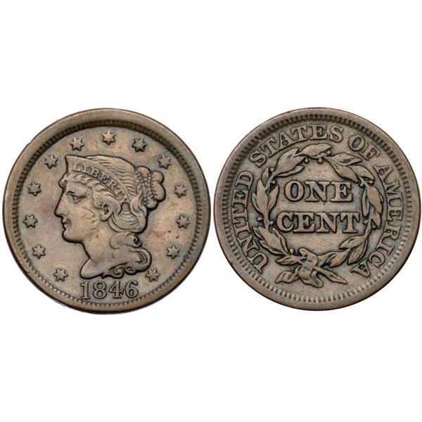 Lot of 8 Cents, 1840-1853, grading F12 to F15