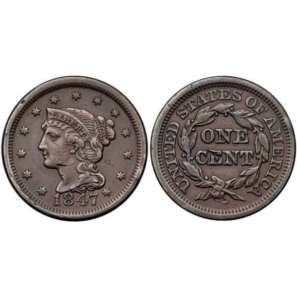 1847/47 N-18 R5 Large 7 over Medium 7 F12