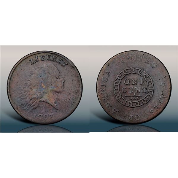 1793 S-4 R3 Chain with Periods, PCGS Fine Detail, Cleaned