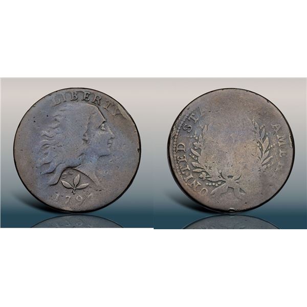 1793 S-5 R4 Wreath Cent, Large LIBERTY AG3