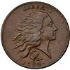 Image 2 : 1793 S-6 R3 Wreath Cent with Vine & Bars Edge, PCGS graded AU50