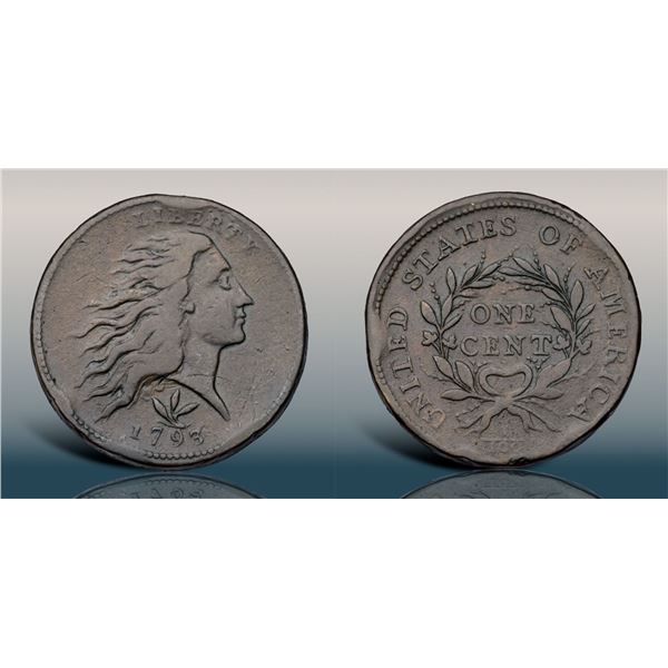 1793 S-9 R2 Wreath Cent VG10