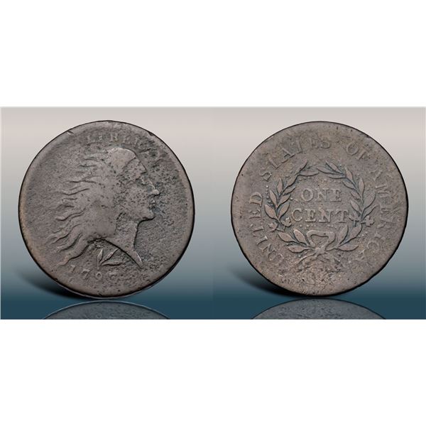 1793 S-11a R4+ Wreath Cent with Vine & Bars Edge G6