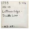 Image 4 : 1793 S-11b R4 Wreath Cent with Lettered Edge, Double Leaf VG8