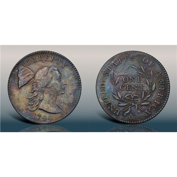 1794 S-18b R4 Head of 1793, Edge of 1794 VF30