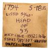 Image 4 : 1794 S-18b R4 Head of 1793, Edge of 1794 VF30
