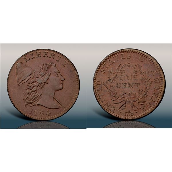 1794 S-21 R3 Head of 1794 PCGS graded MS62+ Brown