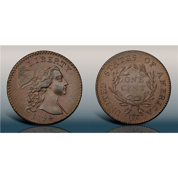 1794 S-24 R1 Head of 1794 PCGS graded AU58