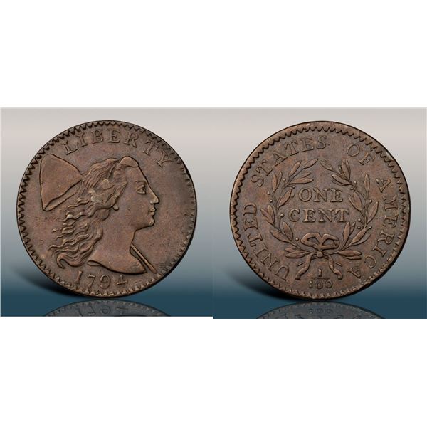 1794 S-36 R5 Head of 1794 PCGS graded AU55
