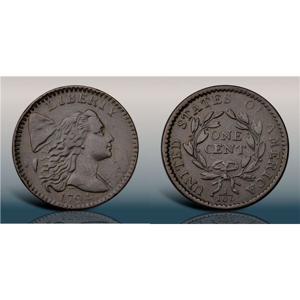 1794 S-40 R5+ Head of 1794 PCGS graded AU50