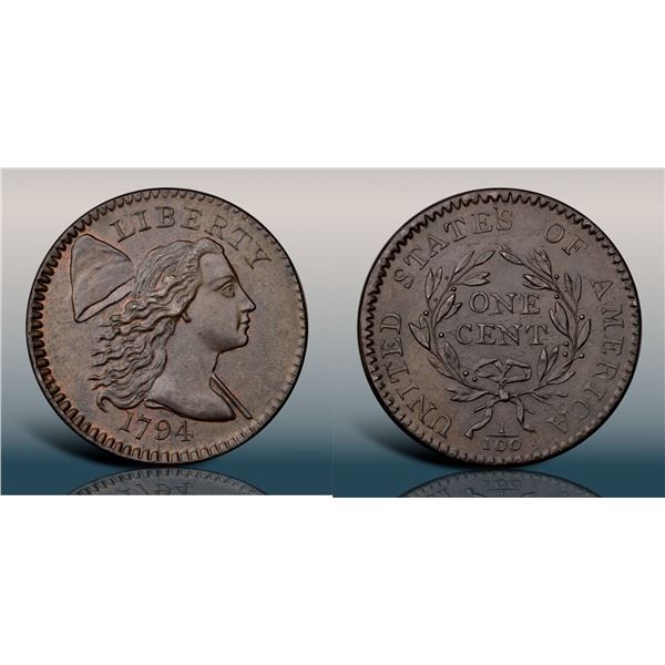 1794 S-65 R1 Head of 1794 PCGS graded MS63 Brown