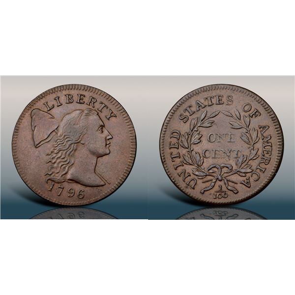 1796 S-84 R3 Liberty Cap PCGS graded AU58