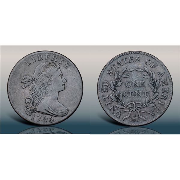 1796 S-93 R3 Draped Bust F15+