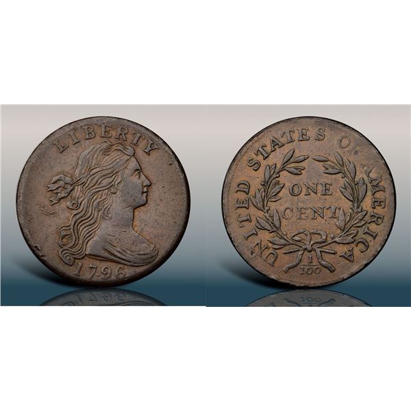 1796 S-95 R5+ Draped Bust PCGS graded AU50