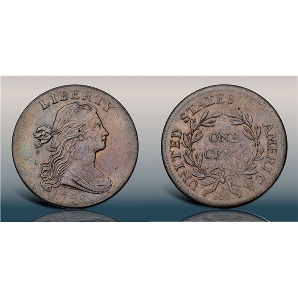 1796 S-98 R4 Draped Bust VF25+