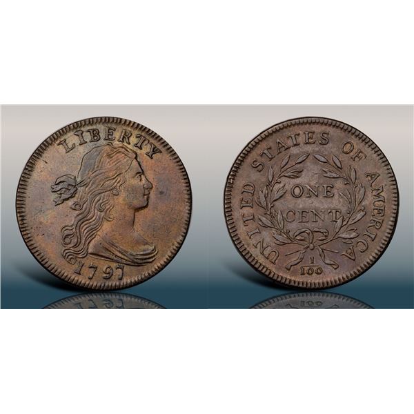 1797 S-120b R2 Reverse of 1796, Gripped Edge VF35