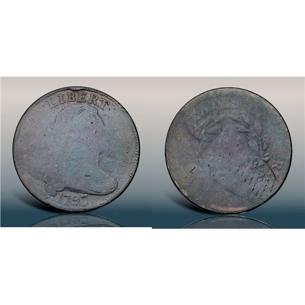 1797 S-121a R6+ Reverse of 1796, Plain Edge Fair-2