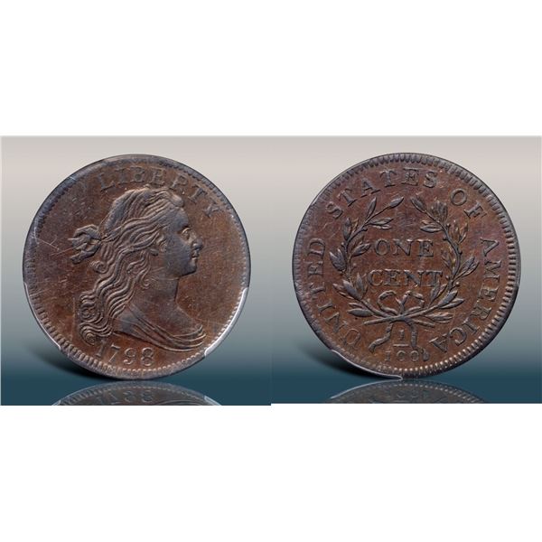 1798 S-147 R5- Style I Hair, Large 8 PCGS graded AU55, CAC Approved