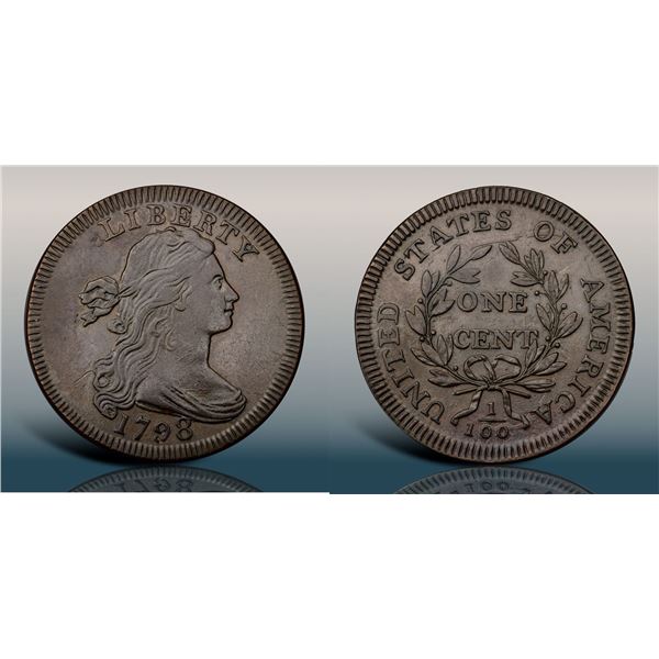 1798 S-154 R4+ Style I Hair, Large 8, PCGS AU Detail, Residue