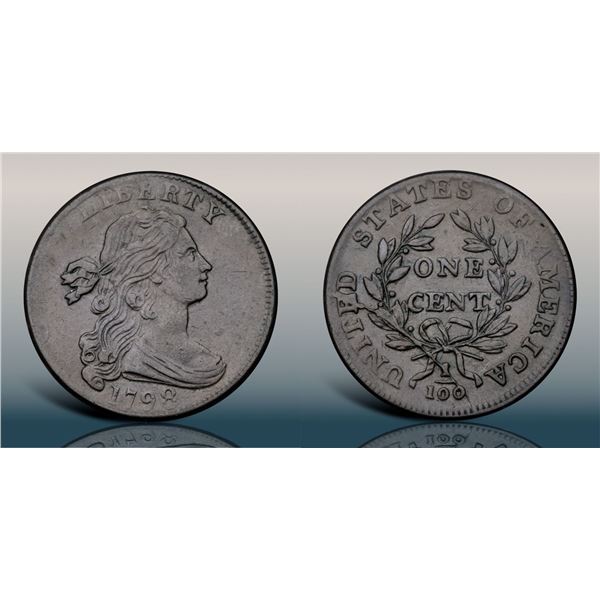 1798 S-166 R1 Style II Hair, Large 8 VF35