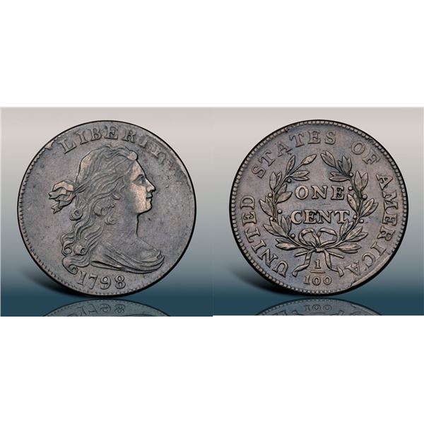 1798 S-172 R2 Style II Hair, Small 8 VF35+