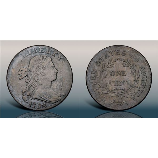 1798 S-178 R5+ Style II Hair, Reverse of 1796 VF30