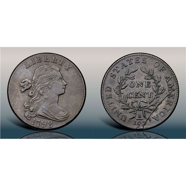 1798 S-186 R2 Small 8, Style II Hair VF35