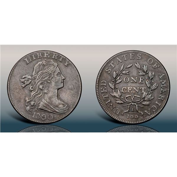 1800/79 S-193 R4 Style II Hair, Overdate 80 over 79 VF30+