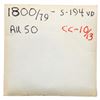 Image 4 : 1800/79 S-194 R3 Style II Hair, Overdate 80 over 79 EF45