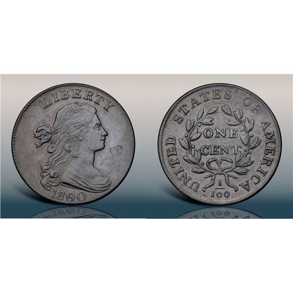 1800/79 S-196 R1 Style II Hair, Overdate 80 over 79 EF40+