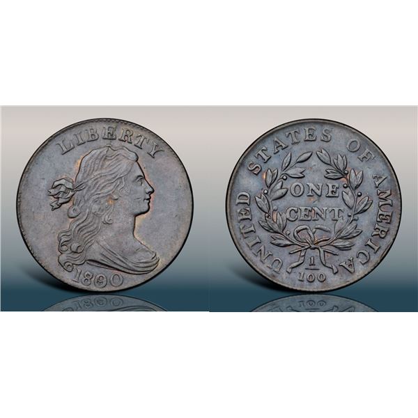 1800/79 S-196 R1 Style II Hair, Overdate 80 over 79 EF45