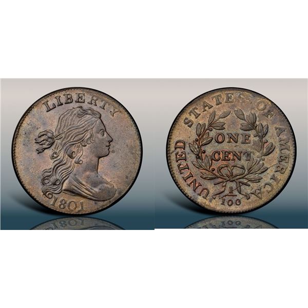 1801 S-214 R3 PCGS graded MS62+ Brown