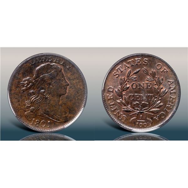 1801 S-216 R1 PCGS graded MS62 Brown