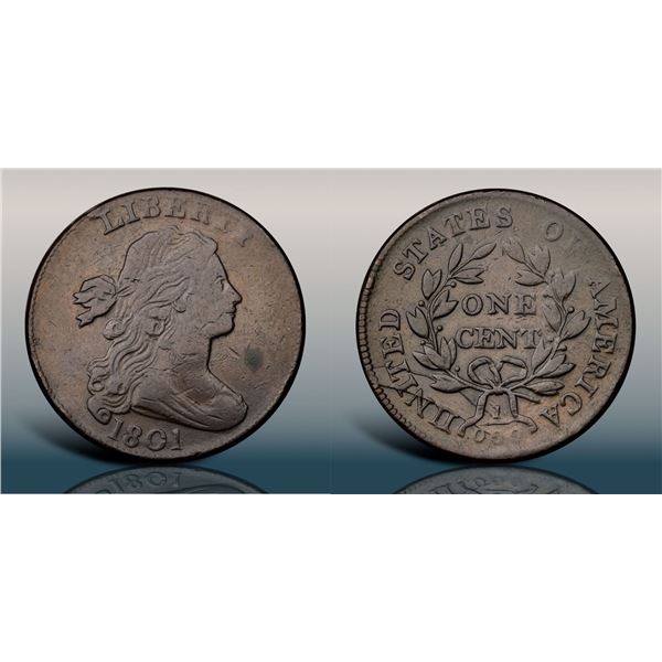1801 S-219 R2 3-Error Reverse, PCGS graded VF20