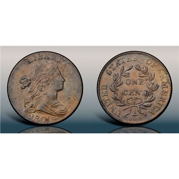 1801 S-220 R3 Error Fraction 1/000, PCGS graded AU53