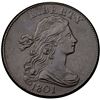 Image 2 : 1801 S-221 R2 Corrected denominator 100 over 000, PCGS graded AU55