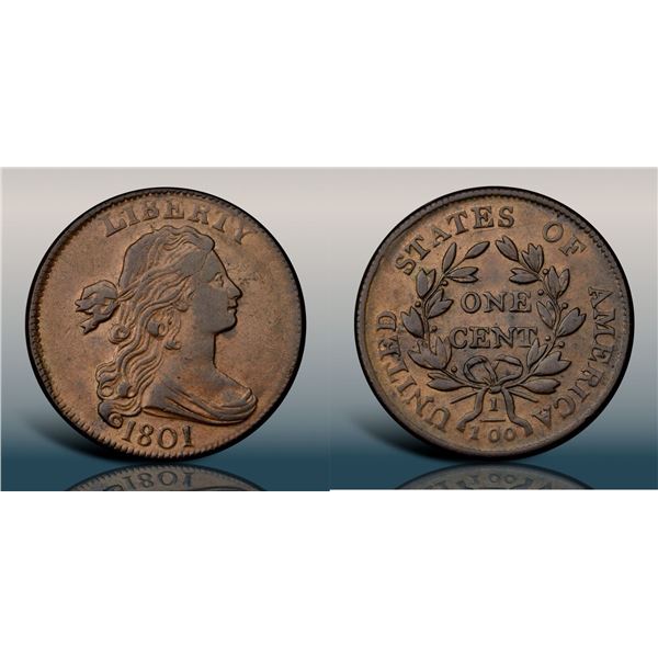 1801 S-224 R1 PCGS graded AU50